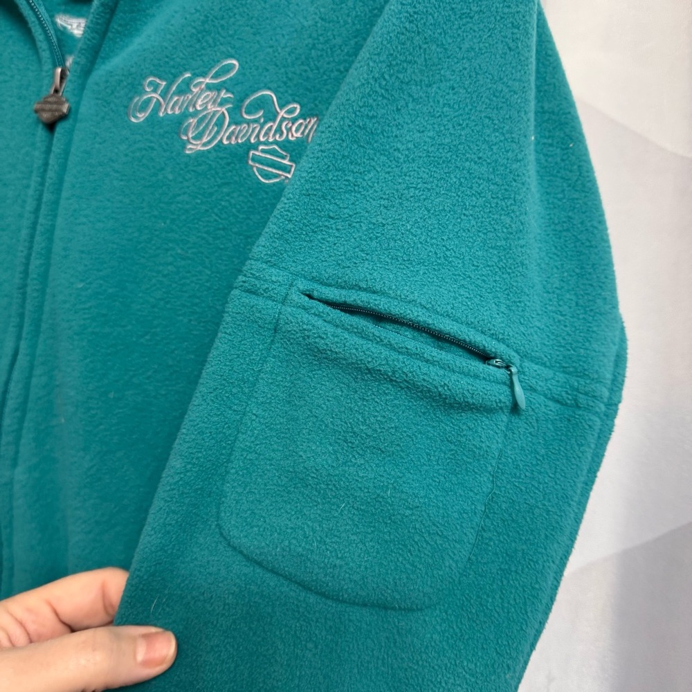 Harley Davidson Fleece Jacket Women's L large Full Zip Indianapolis IN - Picture 3 of 9